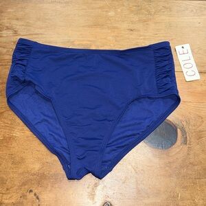 Juniors Cole of California Blue Swim Bottoms Size Medium